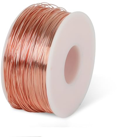Reiner Kupferdraht, Ø 0.5/0.8/1/1.5/2/2.5/3mm Blanker T2 Kupferdraht, 500g Kupferspule für Gartenarbeit, Reiner Kupferkabel für Elektrotechnik und DIY Handwerk (0,5mm-287m)