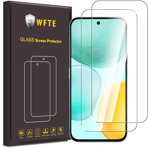 WFTE [2-Pack HONOR X6c Screen Protector Tempered Glass - 9H Hardness, Anti-Scratch, Anti-Fingerprint, Bubble-Free Installation, HD Clear, Full Coverage Protective Film, Case Friendly