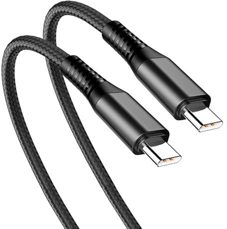 Cable USB C vers USB C Charge Rapide 1M, 60W Câble USB Type C Nylon Tressé | Compatible avec iPhone 17/16/15 Pro Max, iPad Pro, MacBook Pro/Air, Samsung S25/S24/S23/S22/S21, Google Pixel