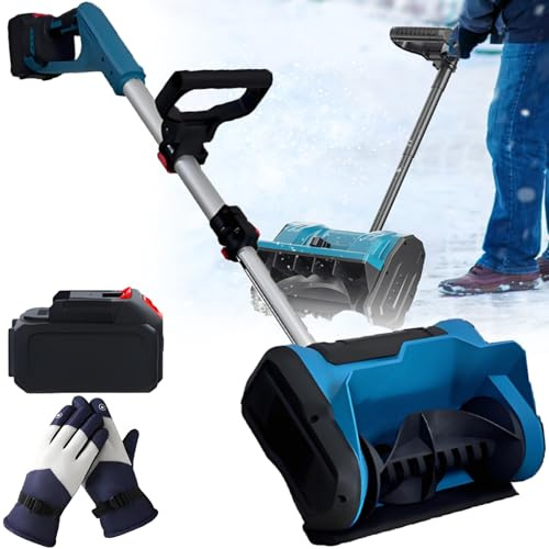smafoseedding Nouvelle Souffleuse À Neige sans Fil – Pelle À Neige Électrique sans Balais 600 W, Inclinaison À 45° vers La Gauche, La Droite Ou Le Haut, Largeur De Nettoyage 25,4 Cm (10 Po) 1battery