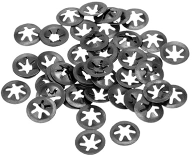 arandelas de seguridad dentadas, 50 piezas/lote M4 arandelas de seguridad de estrella dentadas internas ID 12 mm OD arandelas de seguridad de empuje