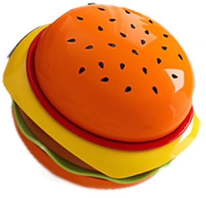 Cocoarm Hamburger Petit Assortiment D'Assiettes, Assiettes à Apéritif en Forme de Burger Empilables avec Coupelles à Sauce, pour BBQ, Apéro, Dessert ou Repas (BLACK)