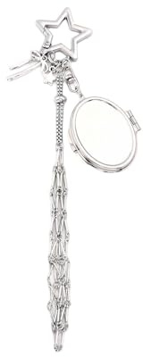 Porte-Rouge à lèvres, Porte-Rouge à lèvres Porte-clés, Porte-Gloss Chic avec Miroir, Petit Sac de Rangement pour Rouges à lèvres en Cristal Bling-Bling avec Porte-clés, pour Sac à Main (A)