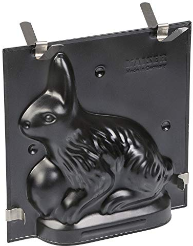 Original Kaiser 3D Backform Osterhase 0,5l, Backform Hase , Kuchenform für Ostern, Motivbackform mit Befestigungsklammern, antihaftbeschichtet, auslaufsicher, 1 - Pack, Schwarz