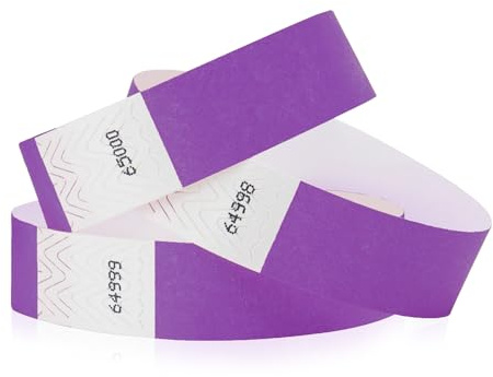 500 WristCo Pantone Purple Tyvek Wristbands for Events