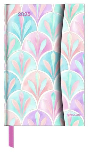 N NEUMANNVERLAGE - Watercolours 2025 Diary, 10x15cm, Taschenkalender mit Magnetverschluss und Lesebändchen, Tasche für Visitenkarte, Jahres- und Monatsübersicht und internationales Kalendarium