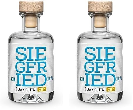 Siegfried Classic Low Mini I Von den Machern des weltweit prämierten Siegfried Gin I Für leicht alkoholische Longdrinks und Cocktails | 20% Vol. I 40ML (Packung mit 2)