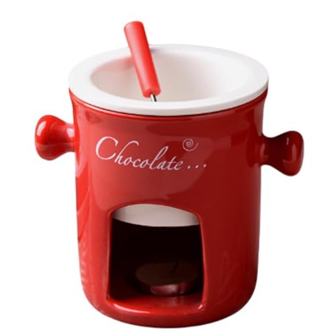 Schokoladenschmelztiegel, Keramik-Fonduetopf – Keramik-Fondue-Topf zum Schmelzen von Käse, Schokofondue-Tassen, kleine Fonduetöpfe für Picknicks, Nachmittagstee, Strände, Partys
