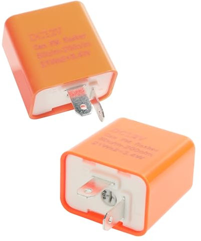 Flaconi 2PCS Relè Lampeggiante per Motociclette,Relè di Lampeggiamento,Rele Frecce Led Moto 12v,Rele Automobilistico,Adatto per Motociclette,ATV e Biciclette