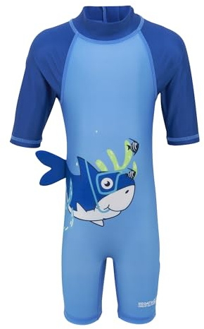 Regatta Kids Kids Animal Swim Suit Swimwear, Lightweight, Flexible & Quick Drying - Perfect for Water Sports Blue
