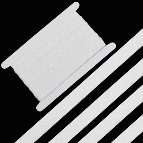 GORGECRAFT Banda Elástica de Silicona Antideslizante de 5mX20mm Cinta Elástica de Goma Blanca de Una Sola Onda Cinta Elástica Plana de Silicona Correa Elástica para Manualidades de Costura DIY