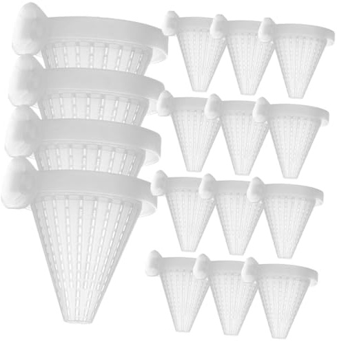 ROMISBABA 25 pièces Mangeoires pour Poissons Aquarium avec Ventouse Distributeur de Nourriture Plastique pour Rouges et Crevettes Contenants Flottants pour Nourrir Poissons et Tortues