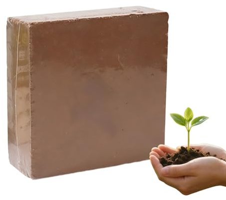 Ekologisk jord för inomhusväxter – 300 g komprimerad trädgårdsbrikett | växtjord, för odling av blommor, för växter, för trädgården, för inomhus och
