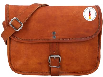Gusti Leder Umhängetasche Mary I Handgefertigte Ledertasche Damen für Alltag & Freizeit I Elegante Leder Handtasche Damen aus Ziegenleder