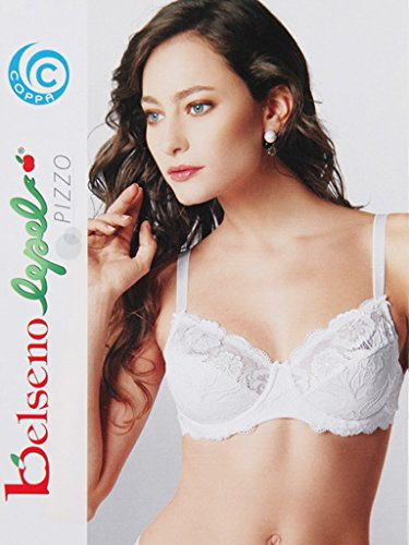 REGGISENO BALCONCINO DONNA LEPEL BELSENO PIZZO ART 251 BIANCO COPPA C TG 3 - 7 (5)
