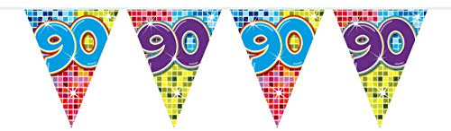 Folat NEU Mini-Wimpelkette Birthday Blocks 90, 3 m