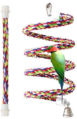 Petsvv Rope Bungee Bird Toy, Small