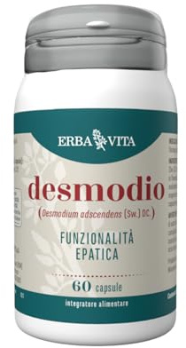 ERBA VITA Integratore Alimentare di Desmodio - 60 Capsule - È utile alla depurazione e detossificazione del fegato