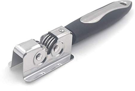 Yongyu Chenzinan Manual Stainless Steel Knife Sharpener Mini Sharpener Kitchen Sharpening Tool Professional (Color : Silver)