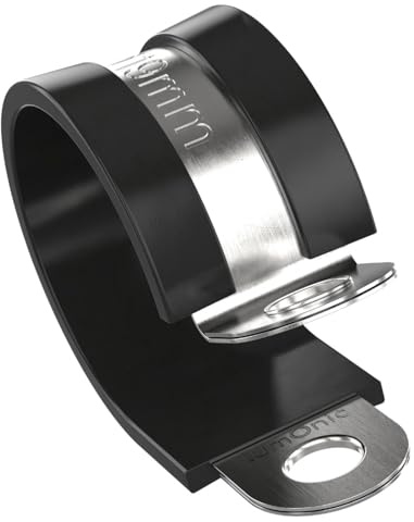 Lumonic 10x 19mm Rohrschellen mit Gummieinlage I Kabelschellen zum Schrauben I Schlauchschelle 19mm, Rohrschellen, Befestigungsschelle 19mm, Rohrhalterung