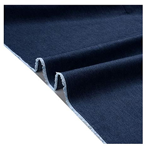 Yimihua Denim Tissu Tissu Denim Disponible en Trois Couleurs Élasticité Coton Printemps et été Doux Faire Jeans Jupe Chemise 140 cm de Large (Color : Dark Blue, Size : 1.4m X 3m)