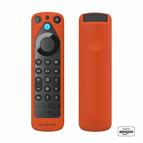 Brandneu und „Made for Amazon“: Schutzhülle für die Alexa-Sprachfernbedienung Pro (Version 2022), orange