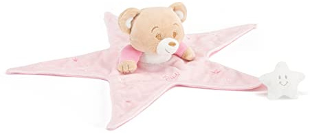 Trudi Schmusetuch Bär rosa Plüsch und Doudou für Babys. Baby-Teddybären für Kinder. Neugeborenengeschenk für die ersten Monate | 37x10x32cm Größe S | Baby Star | Modell 18178