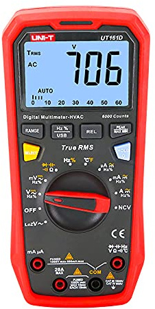 UNI-T Uni-trend Multimeter clamp meter Digital Smart Multimeter Profesional UT161B UT161D UT161E True RMS AC DC Current Tester Voltmeter Ammeter Frequency Meter(UT161D)