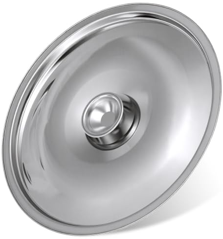 Stainless Steel Universal Pot Lid with Handle, 22Cm Reusable Saucepan Cover for Kitchen Use, Food-Grade Metal Oil Jar Cover, Bowl Lid for Seasoning Pots