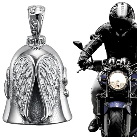Campanello Per Motocicletta Angel, Campanello Custode Per Motocicletta, Campanello Per Moto Portafortuna, Campanellino Per Motociclisti Bell, Ciondolo Regalo Moto Per Motociclisti Uomo
