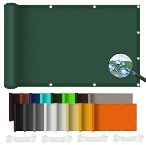 Vela Ombreggiante Quadrata 5 x 6.5 m Protezione Solare Schermo UV Tende Parasole Rettangolare con Corde di Supporto per Giardino Esterno Terrazza, Verde Scuro