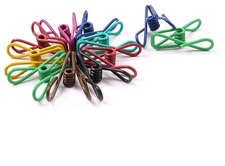 Pinces Métalliques Colorées 10 Pièces pour Documents et Organisation
