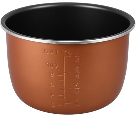 ABOOFAN Olla Interior De Repuesto 4L Para Olla a Presión Eléctrica Revestimiento Antiadherente Con Escala Cubeta Interior Para Cocedora De Arroz Ideal Para Arroz Sopa Y Pastel 8.66 X 8.66 X 5.19 in