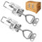 Riisoyu Set di 2 Chiusure di Bloccaggio in Acciaio Inox M6 Con Leva, Sicurezza Regolabile per Armadio, Porta, Casse
