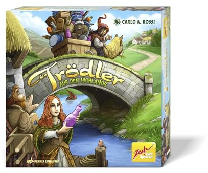 Zoch Die Trödler aus den Highlands - Taktisches Kartenspiel mit Routenplanung, Waren sammeln & Kraftfutter-Management, atmosphärisches Familienspiel, 2-4 Spieler ab 10 Jahre