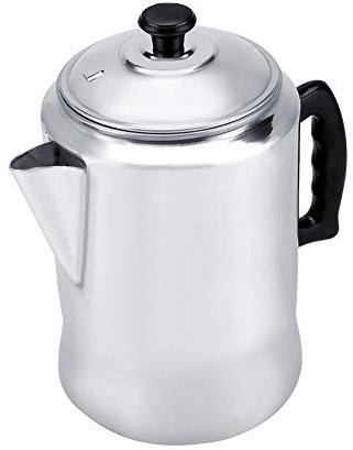 Jeanoko Percolateur à café en Aluminium, Pot Résistant au Toucher Classique pour thé au Lait et café, Poignée Ergonomique, Compatible avec Cuisinière à Induction, Alliage D'aluminium