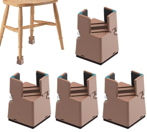 Furniture Raiser Blocks - 4 x Table Leg Risers, Bed Risers, Bed Risers, Chair Risers, Furniture Risers, Table Leg Risers, Furniture Risers, Bed Lifters, Risers for Table Legs, Couch Lifters for the