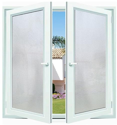 Vetri Privacy Pellicola per Finestre 50 x 150 cm, Statica Protezione Traslucida Privacy, Rimovibile Riutilizzabile, Anti Uv, Pellicola Finestre Decorative, per Casa Cucina, Opaco puro