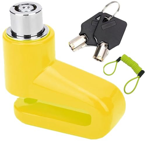 Blocca Disco Freno,Blocca Disco Freno Per Moto,Impermeabile,Per Moto,Bici,Motocross E Scooter,Giallo 1PC