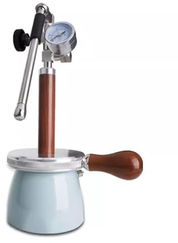 Montalatte e vaporiera da Esterno, bollitore da 450 ml, con ugello a 3 Fori e manometro dell'Aria, Fiamma Libera e fornello Elettrico in Ceramica Riscaldamento del Piano Cottura
