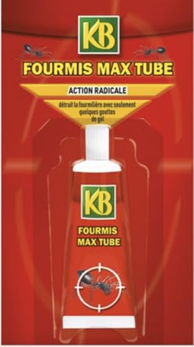 KB HOME DEFENSE Tube Anti-Fourmis Gel Appât – Action Radicale & Éradication du Nid – Matière Active d'Origine Végétale – Intérieur & Extérieur – Seringue 10g