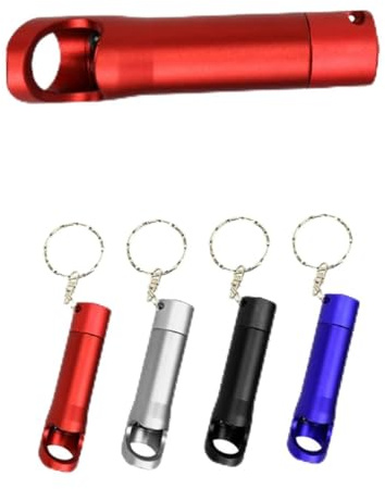 CIYODO Lot de 6 Porte-clés Décapsuleur LED Mini Torche, Compact, Alliage Léger, Couleurs Assorties, Multifonction, pour Homme et Femme, Usage Quotidien, Accessoire Clé Couleur Aléatoire
