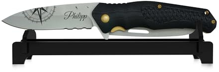 ADAM WILD Segelmesser mit Gravur & Marlspieker | Geschenke für Segler | Personalisiertes Takelmesser, Bootsmesser & Seglermesser aus Edelstahl | Wellenschliff für Seile | Segelzubehör