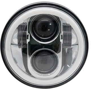 LKRGBXA Faro Del Motociclo Per Sportster Per Dyna Per Iron 883 5.75 Pollici LED Faro Proiettore Halo Anello Alto Basso Fascio Auto Moto 5/3/4 Indicatori Direzione