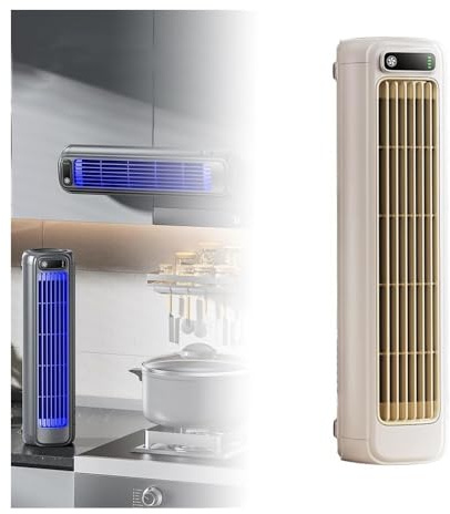 Aire Acondicionado Portátil, Mini Enfriador Aire, Ventilador 3 Velocidades, Pequeño Aire Acondicionado USB para Dormitorio Oficina(Beige)