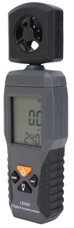 EIMSOAH Digital Anemometer, Handheld Wind Speed Meter with 6 Design for Accurate Readings, Measures MPH Knots Km/h M/s and Temperature, with Backlight Display and Data Hold,