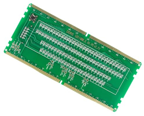 Uqezagpa Testing Card Notebook DDR5 RDIMM/UDIMM Memory Tester Tool with LED Light Diagnosis Card Tester Computer Adapter Board