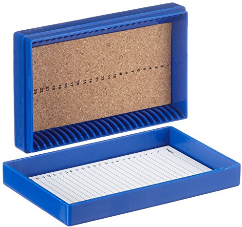 neoLab 2-2338 Objektträger-Kasten für 25 St., PS, Blau