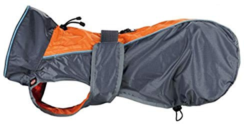 Trixie massiv Regenmantel für Hunde, 25 cm, grau/orange
