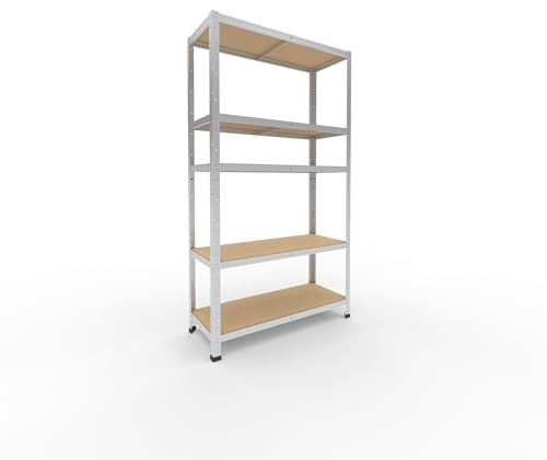 shelfplaza® 180x100x40cm Home Étagère Charge Lourde galvanisé / Etagere Metallique 5 Niveaux / 175kg capacité Charge / Etagere en Metal, étagères de Rangement & Etagere Rangement Garage Acier